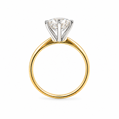 2.01 CTW E VVS1 Round Diamond Solitaire Ring in Platinum - 6 Prong Setting