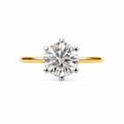 2.01 CTW E VVS1 Round Diamond Solitaire Ring in Platinum - 6 Prong Setting