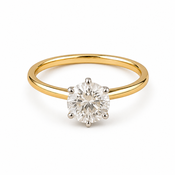 2.01 CTW E VVS1 Round Diamond Solitaire Ring in Platinum - 6 Prong Setting