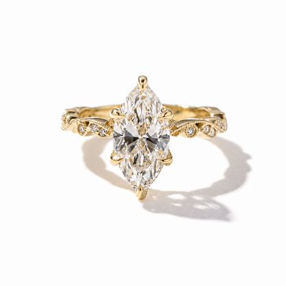 2.50 CTW Marquise Diamond Engagement Ring - 14K Gold