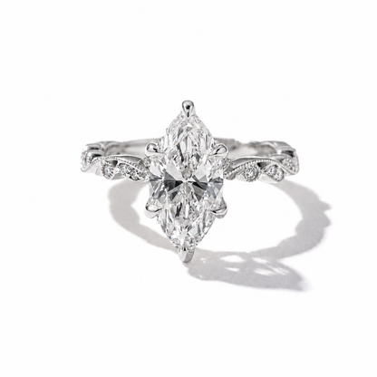 2.50 CTW Marquise Diamond Engagement Ring - 14K Gold