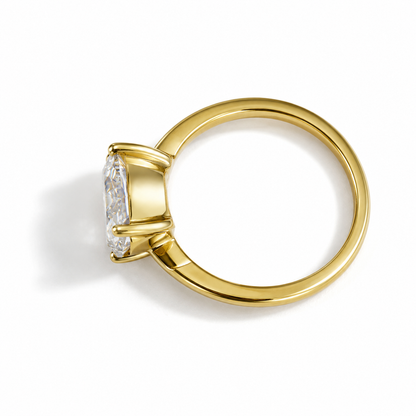 2.52 CT Pear Cut Diamond Engagement Ring - 14K Yellow Gold